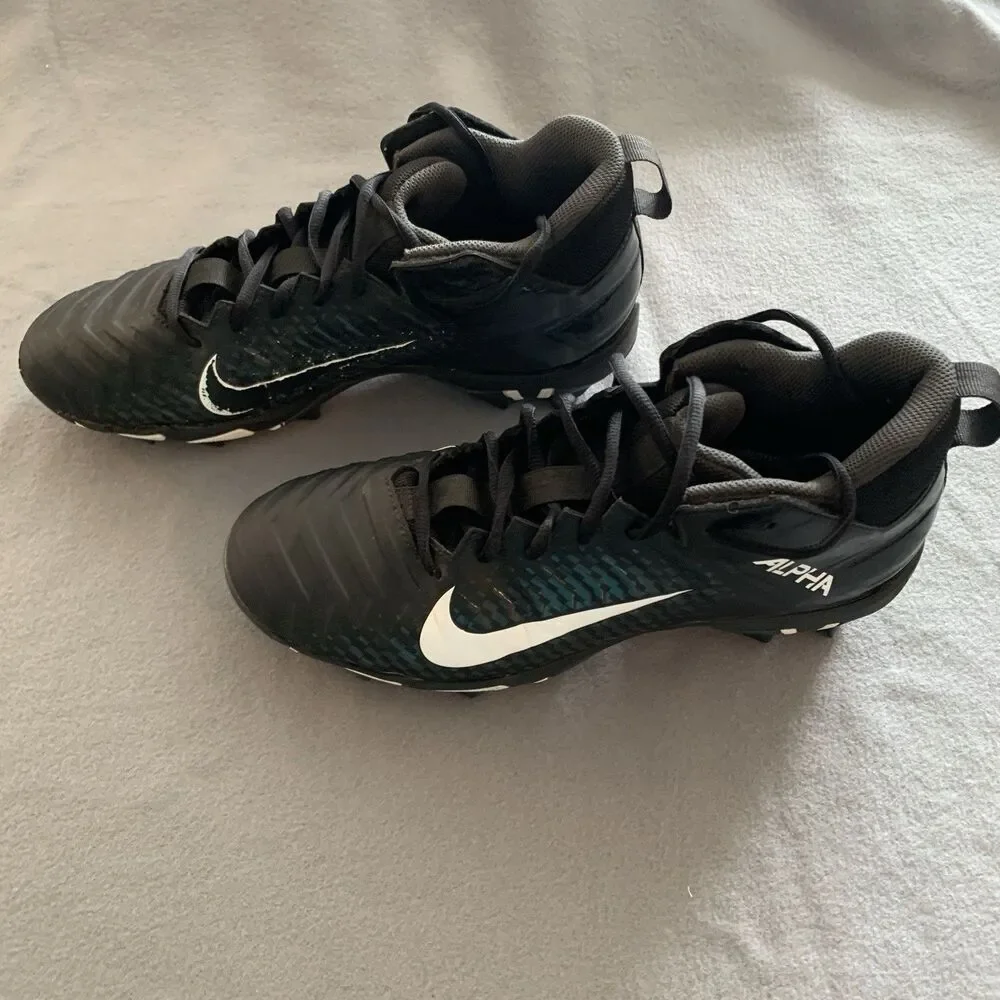Nike Alpha Baseball Cleats Black Size US 9 W UK 8 EUR 42.5 Good Practice Cleats